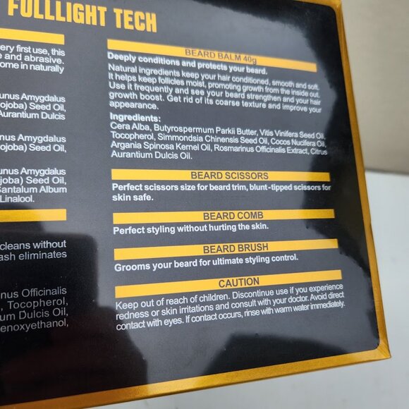 NEW Beard Kit for Men Grooming Beard Oil Wash Balm Comb Brush Scissor Father's D - Picture 11 of 15